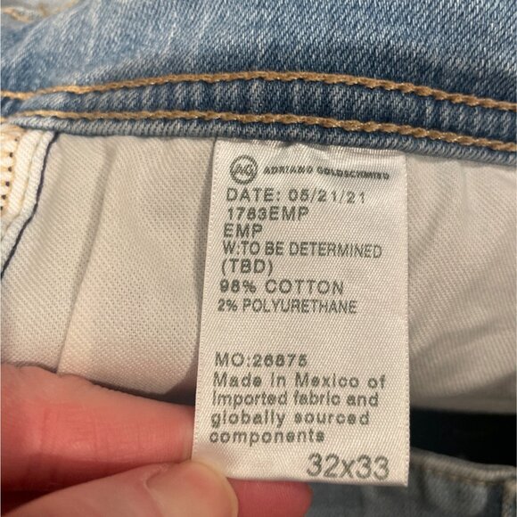 NWOT AG Adriano Goldschmied Men's 32x33 Slim Jean Light Wash Stretch - Picture 3 of 8